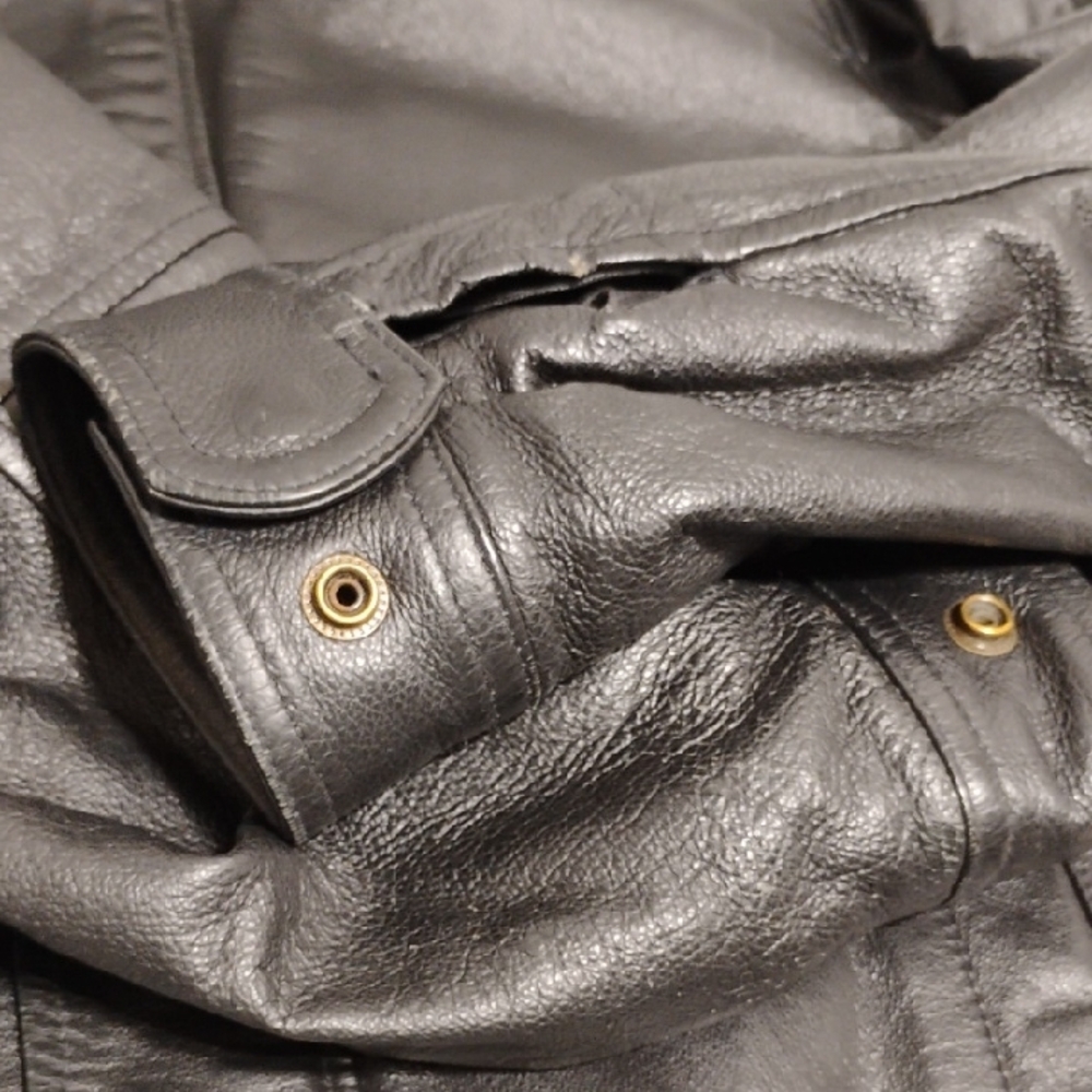 Covington Men's Black Leather Jacket Sz.S/C (X-62 CRATE) - Picture 13 of 14